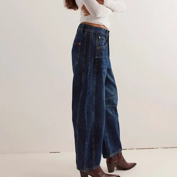 We The Free Good Luck Mid-Rise Barrel Jeans - Picture 3 of 10